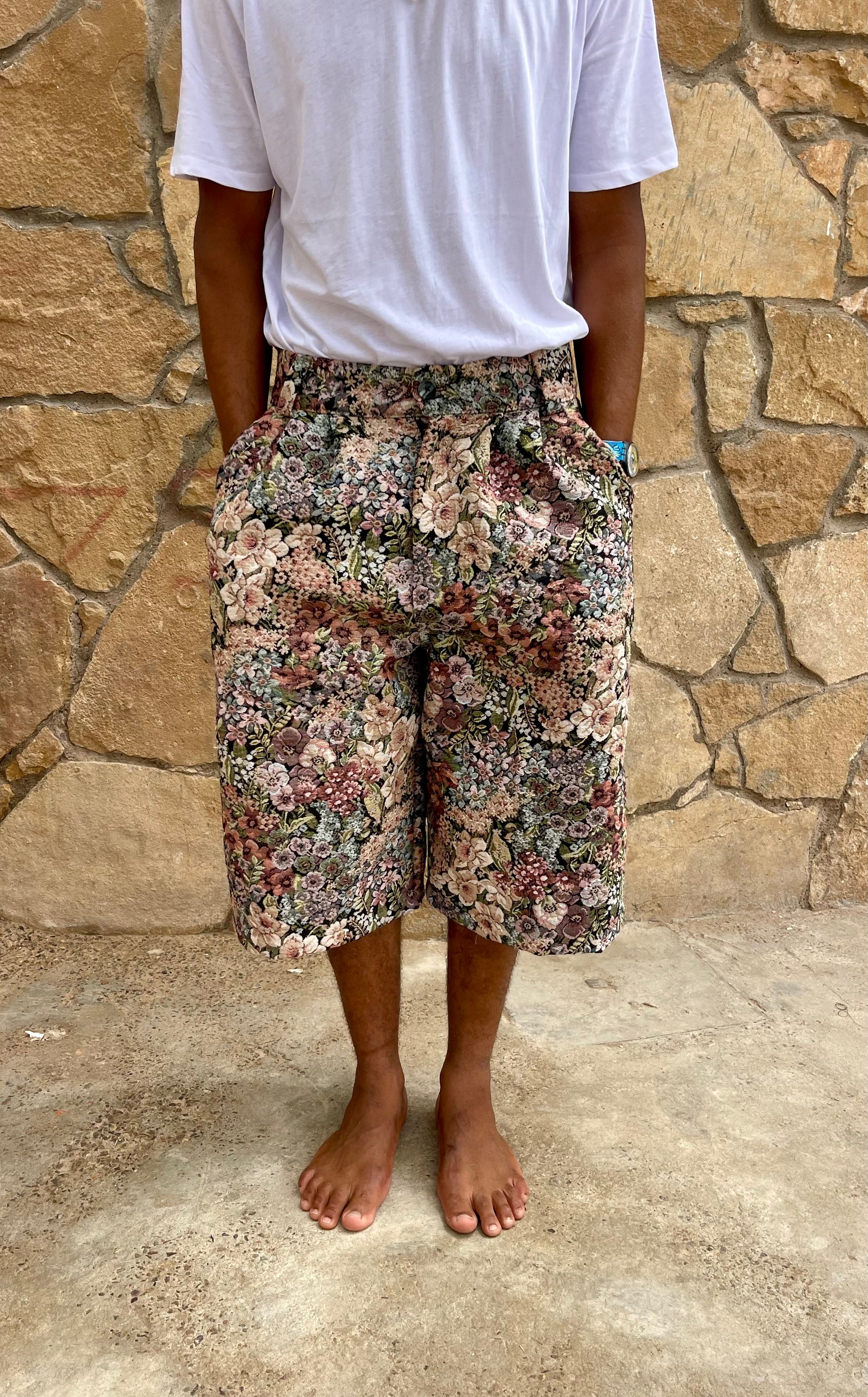Anouris Original SHORT with wide legs Floral print “Carpet” UNISEX