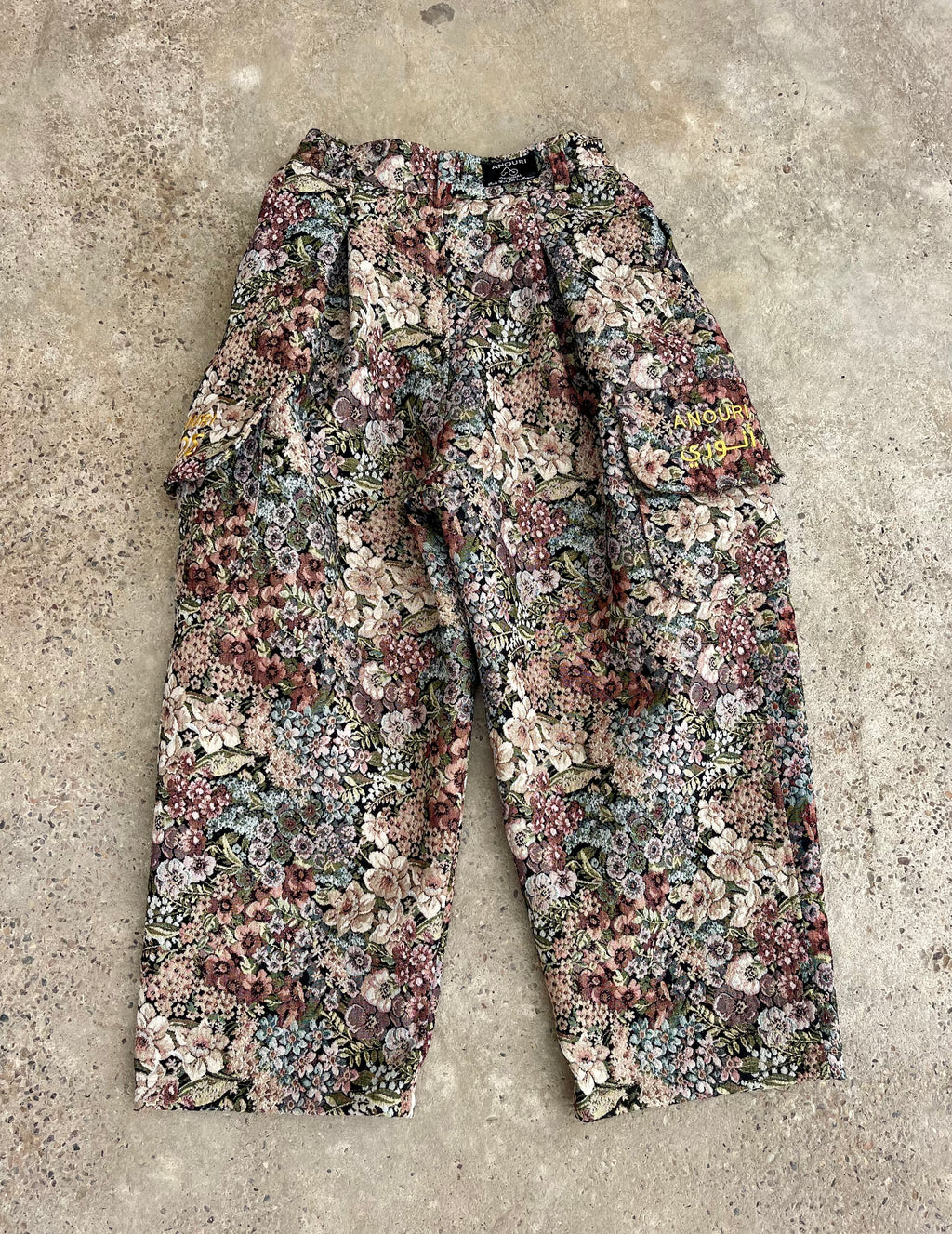 Anouris Original PANT with wide legs with two pockets  side colourful print “Carpet” UNISEX