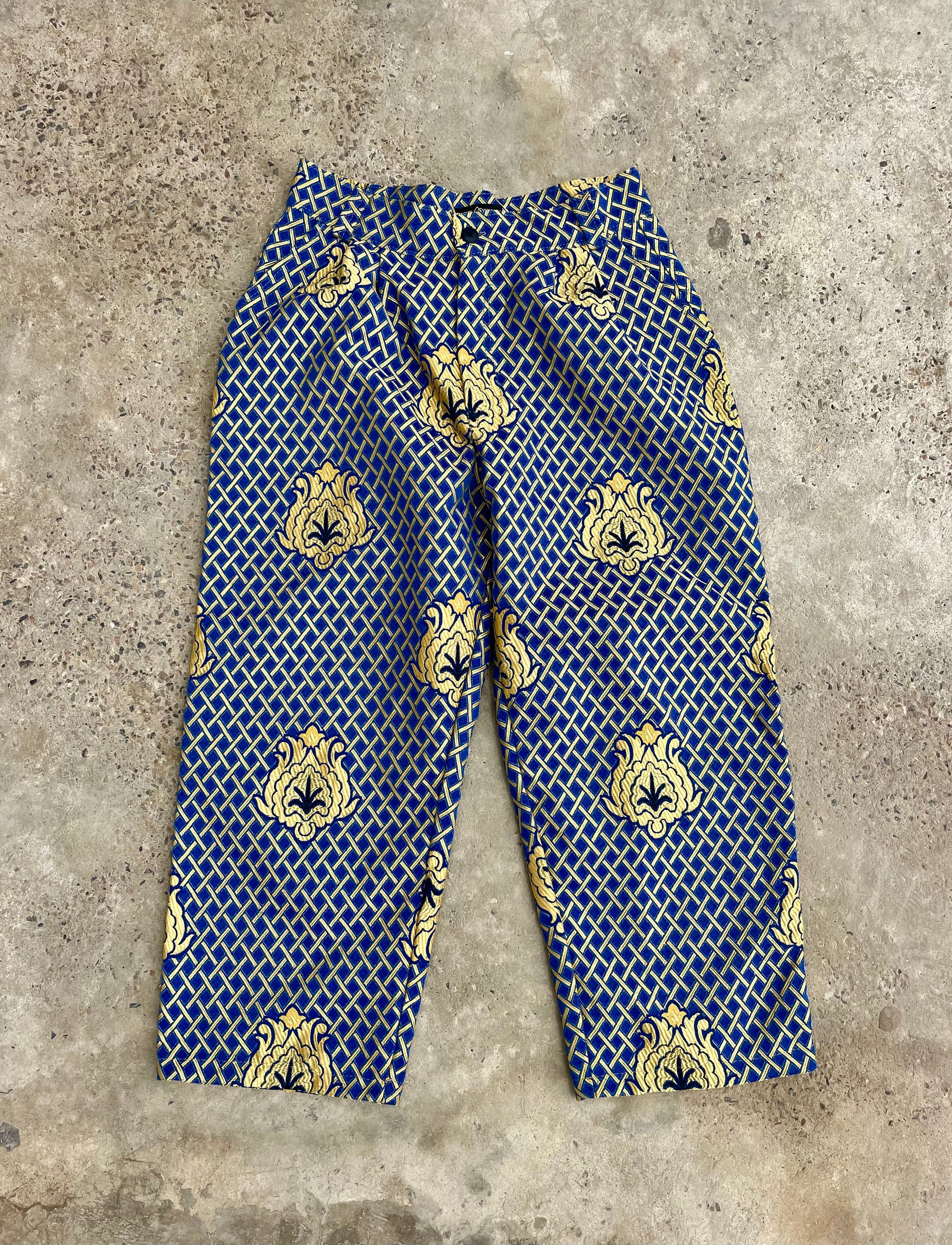Anouris Original PANT with wide legs blue print “Carpet” UNISEX