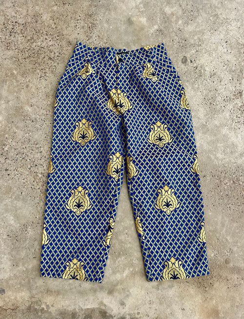 Anouris Original PANT with wide legs blue print “Carpet” UNISEX