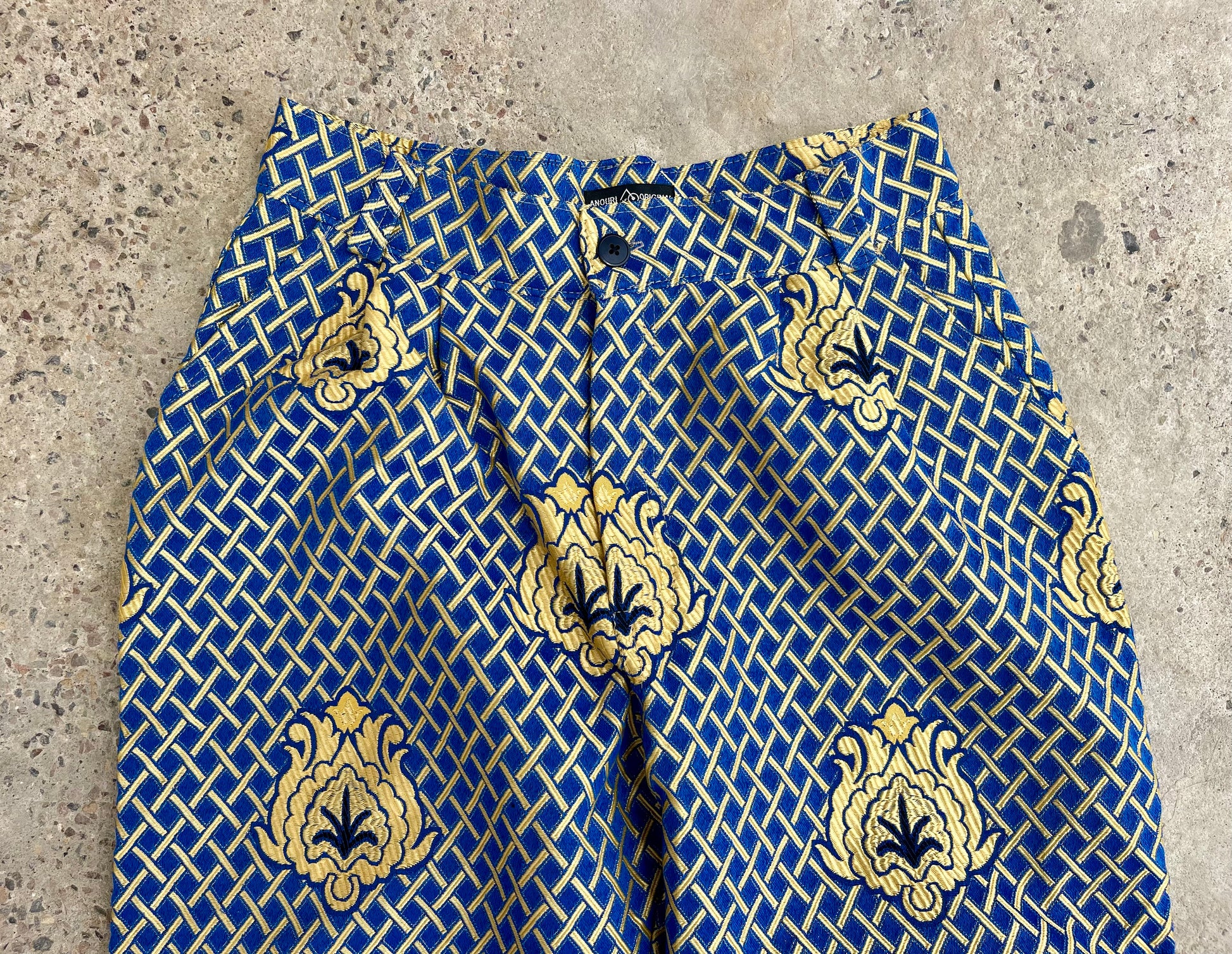 Anouris Original PANT with wide legs blue print “Carpet” UNISEX