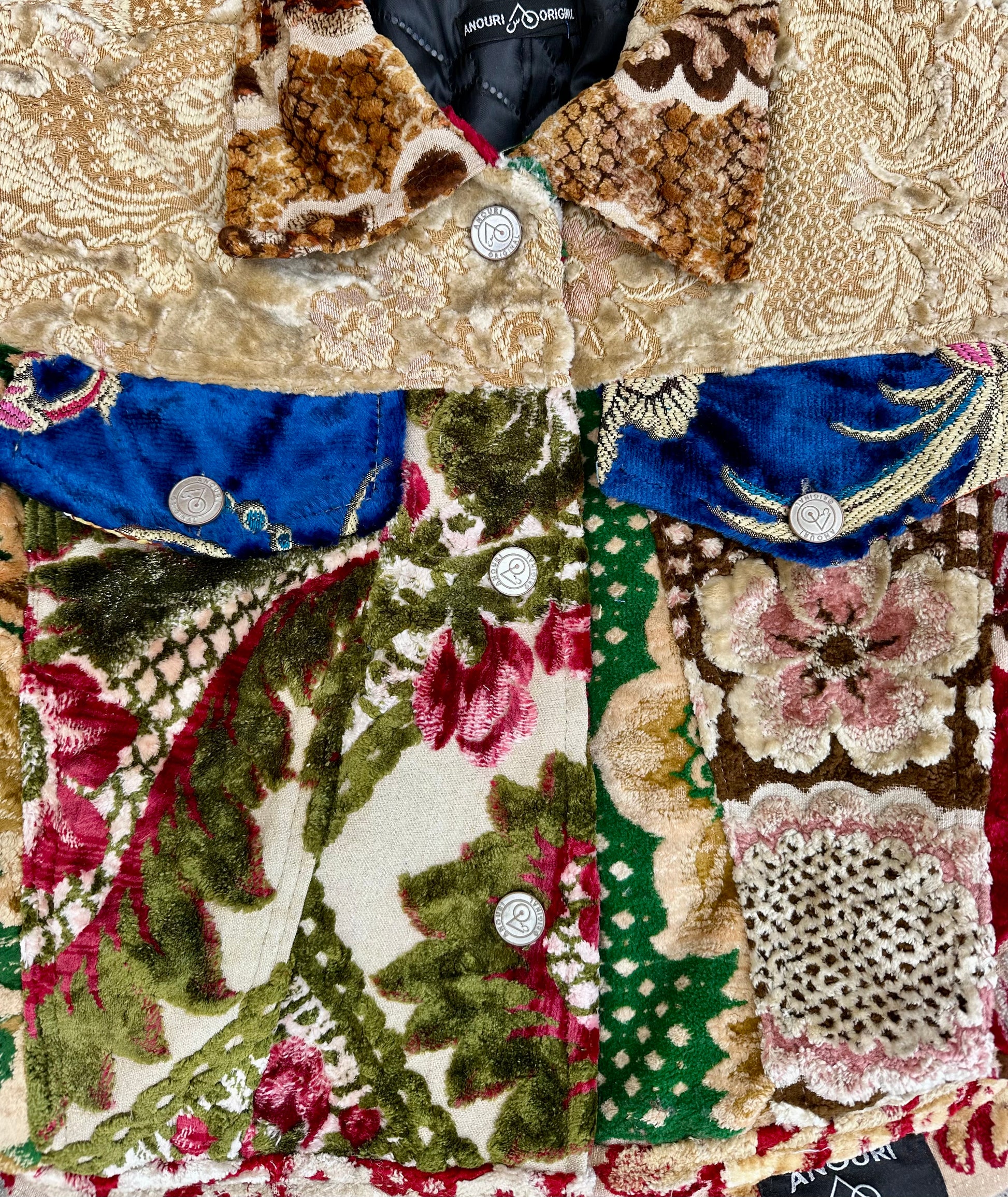 Moroccan hand made patchwork  with unique designs short carpet Jacket for female