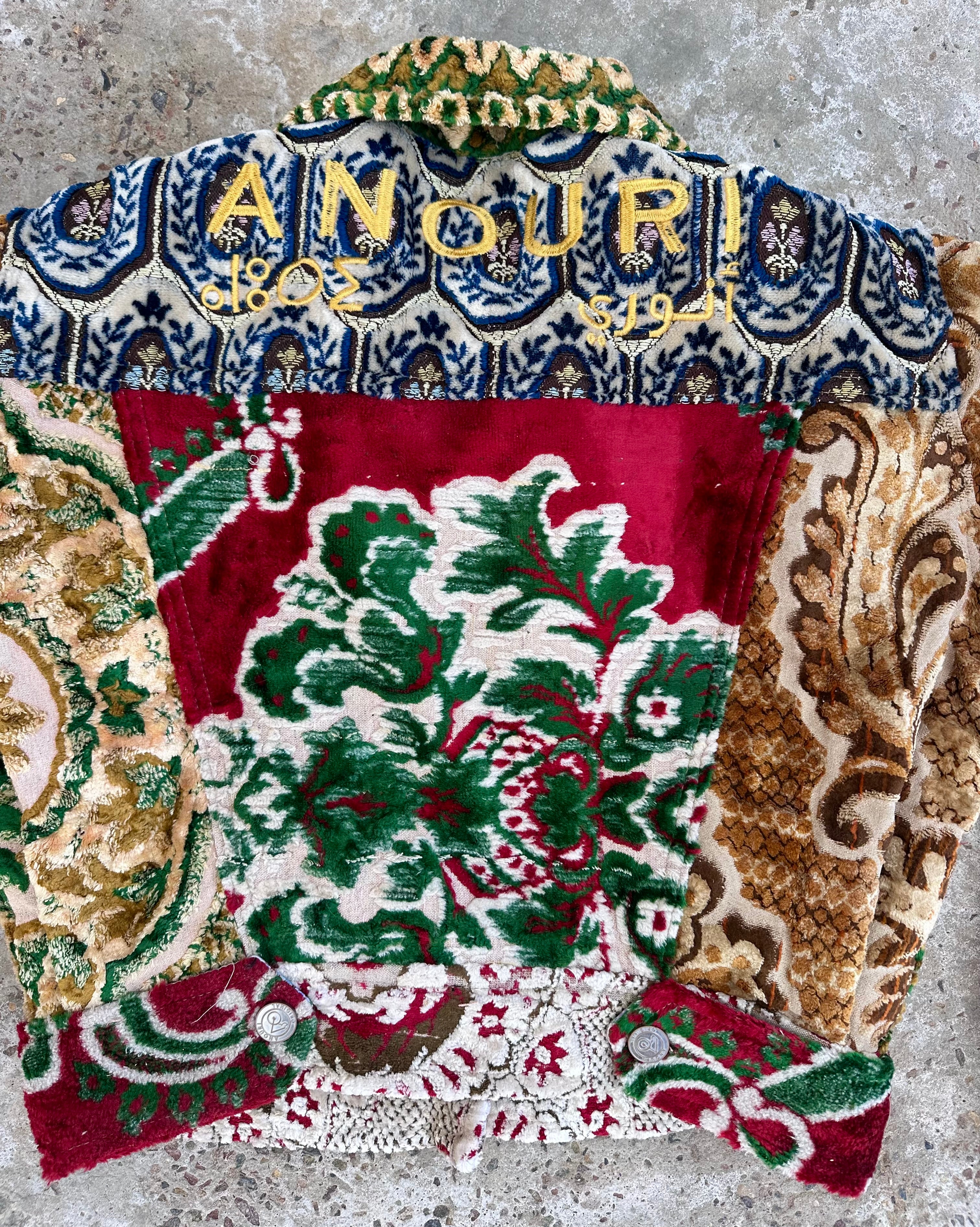 Moroccan hand made patchwork 2  with unique designs short carpet Jacket for female