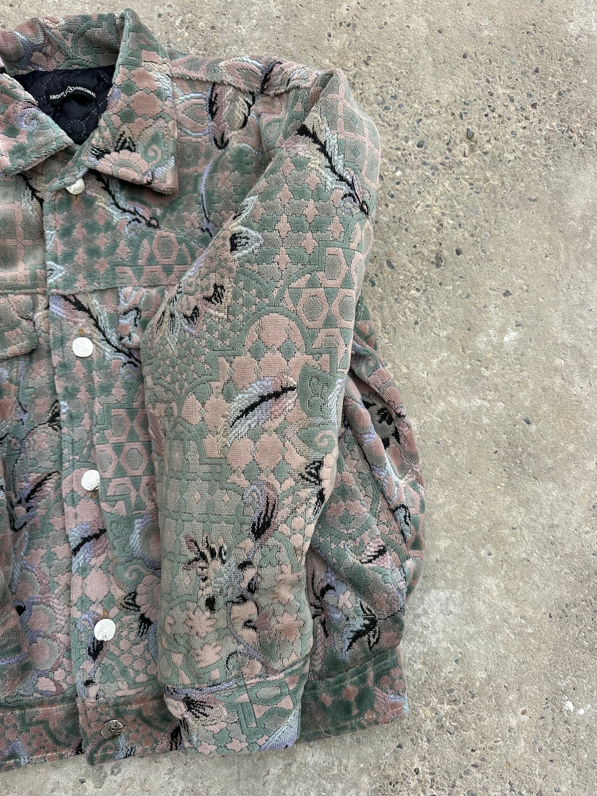 Moroccan hand made light bleu carpet Jacket UNISEX
