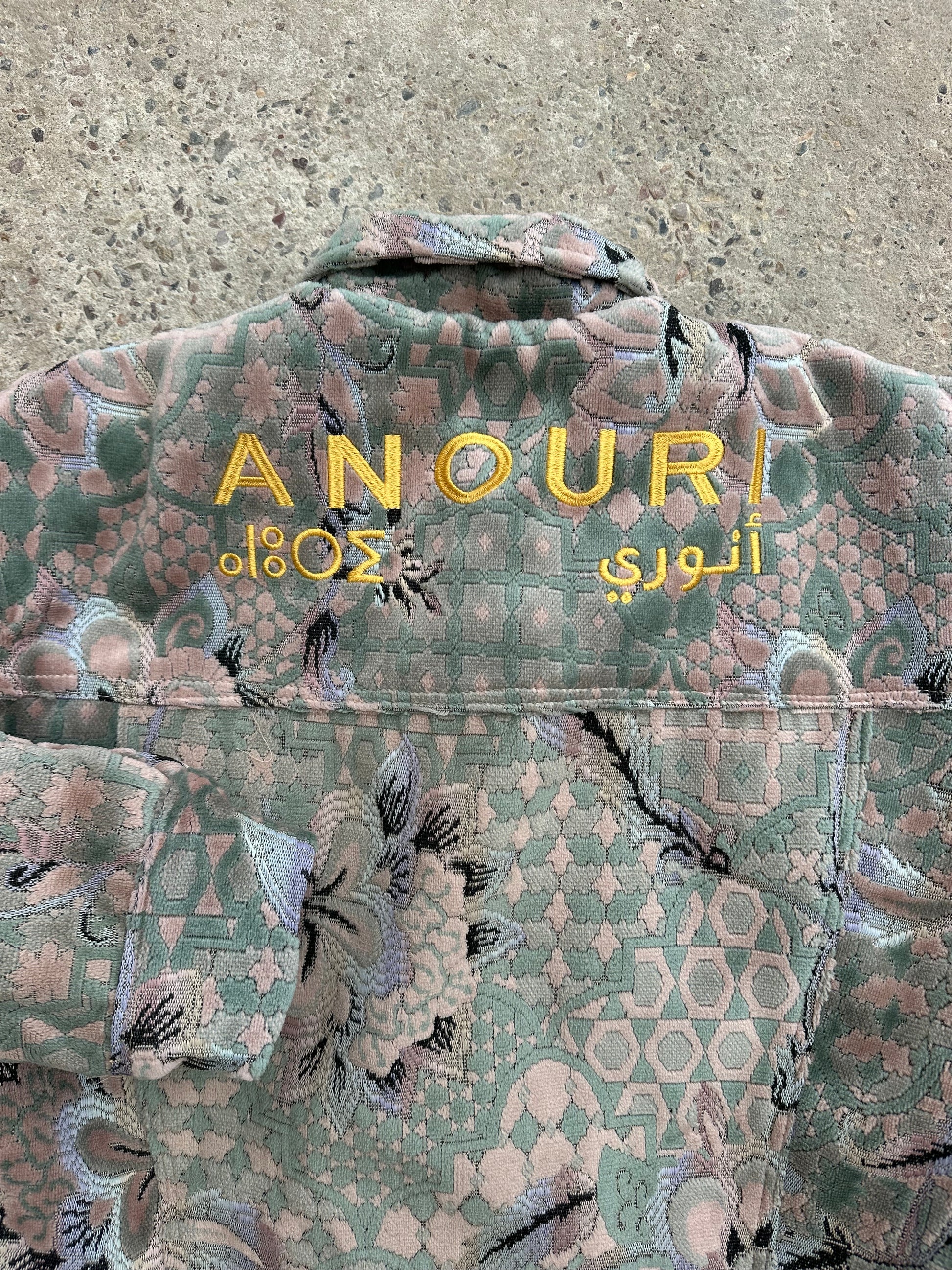 Moroccan hand made light bleu carpet Jacket UNISEX