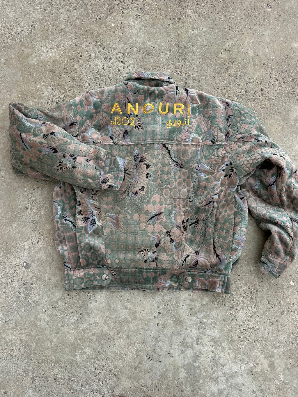 Moroccan hand made light bleu carpet Jacket UNISEX