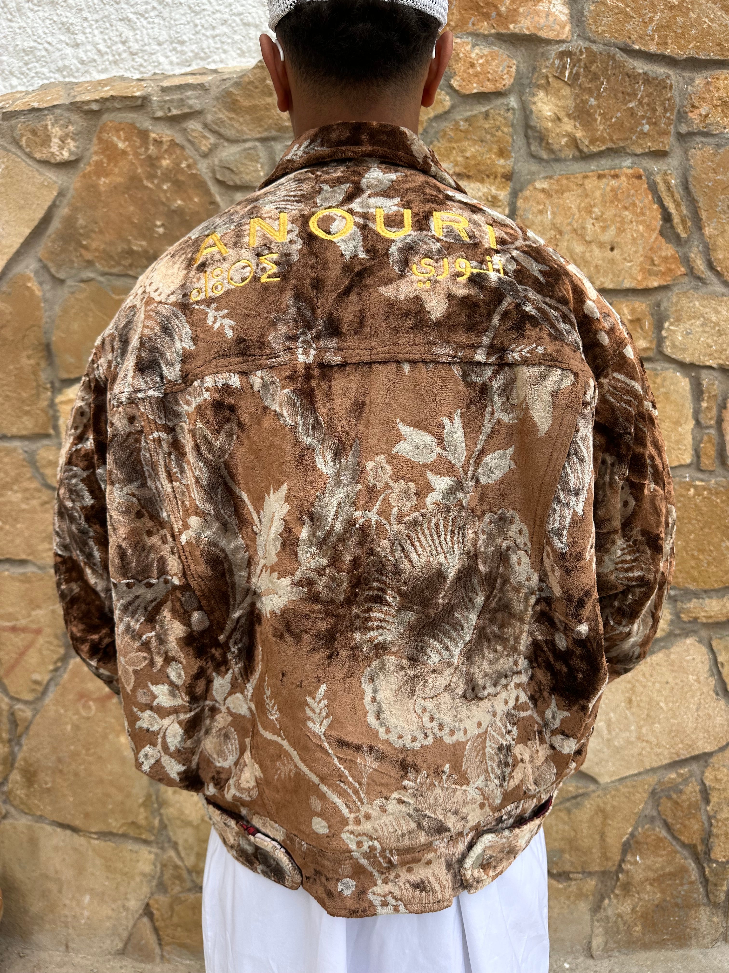 Moroccan hand made brown carpet Jacket UNISEX