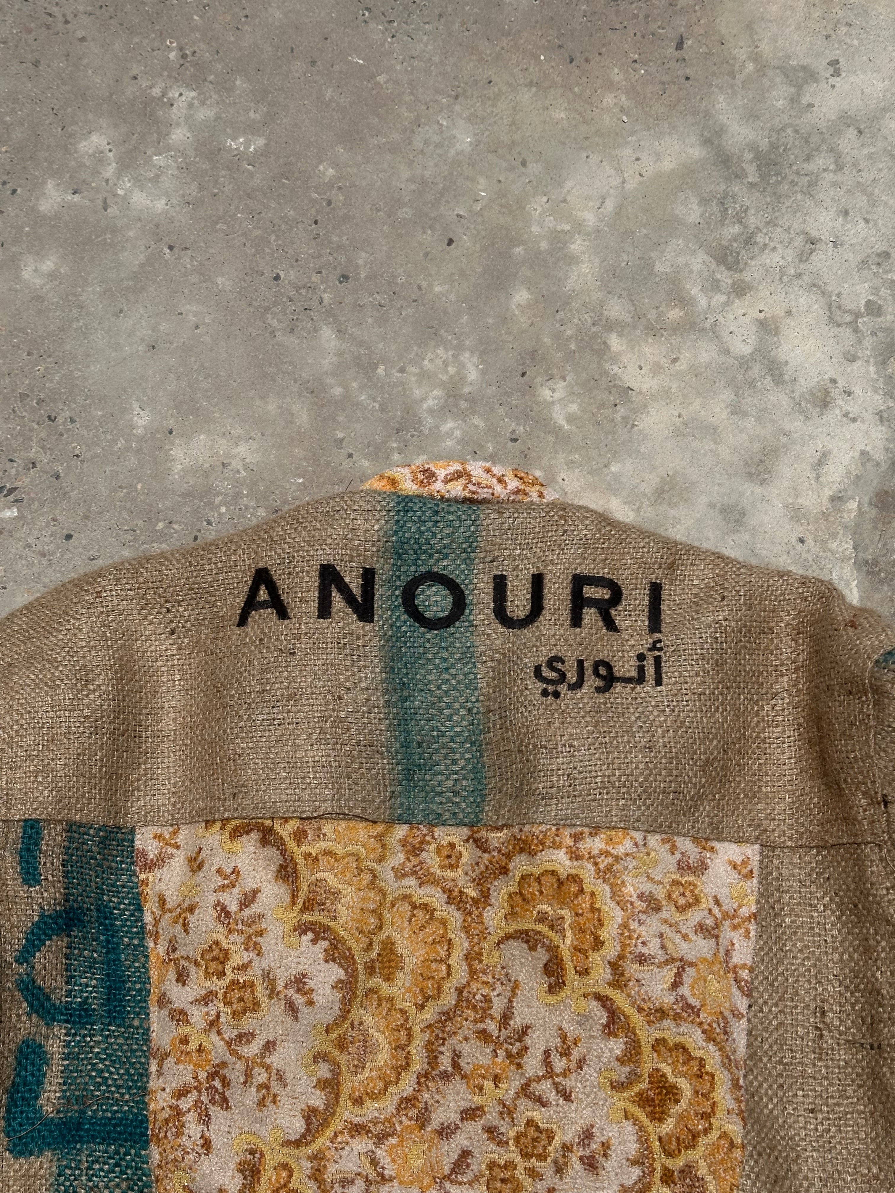 Moroccan hand made patchwork burlap Jacket UNISEX