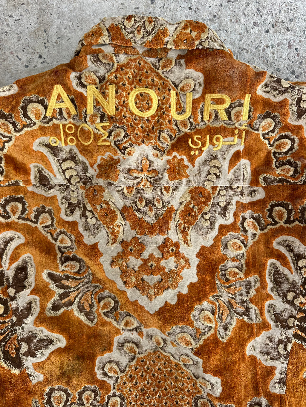 Moroccan hand made Orange carpet Jacket UNISEX