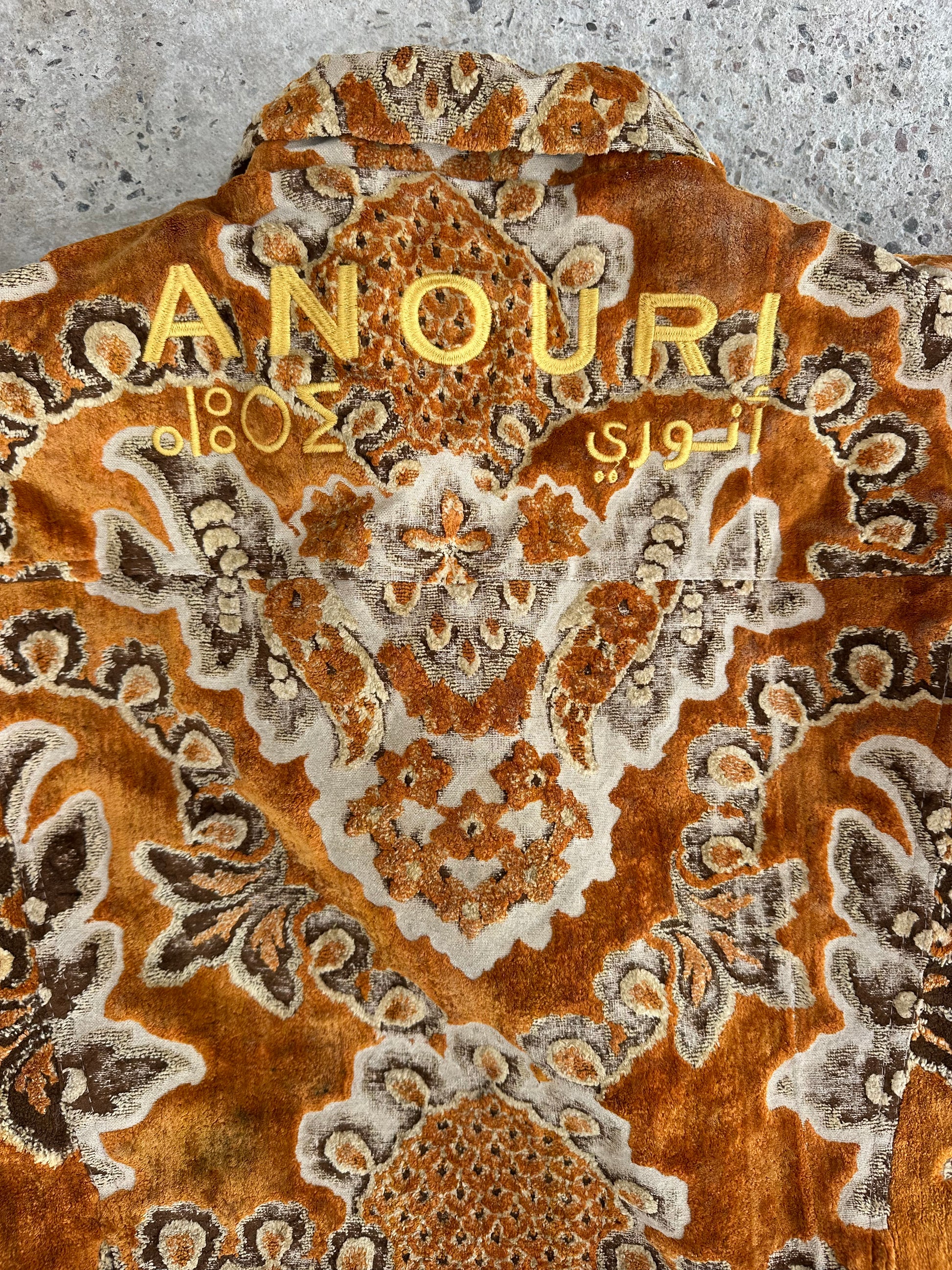 Moroccan hand made Orange carpet Jacket UNISEX