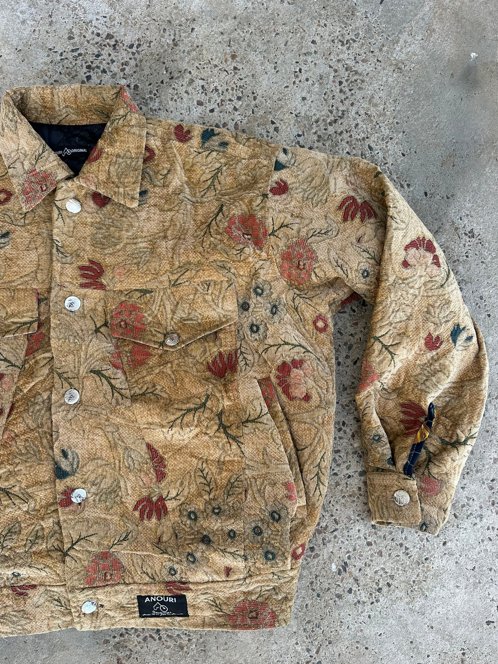 Moroccan hand made beige  with unique design carpet Jacket UNISEX