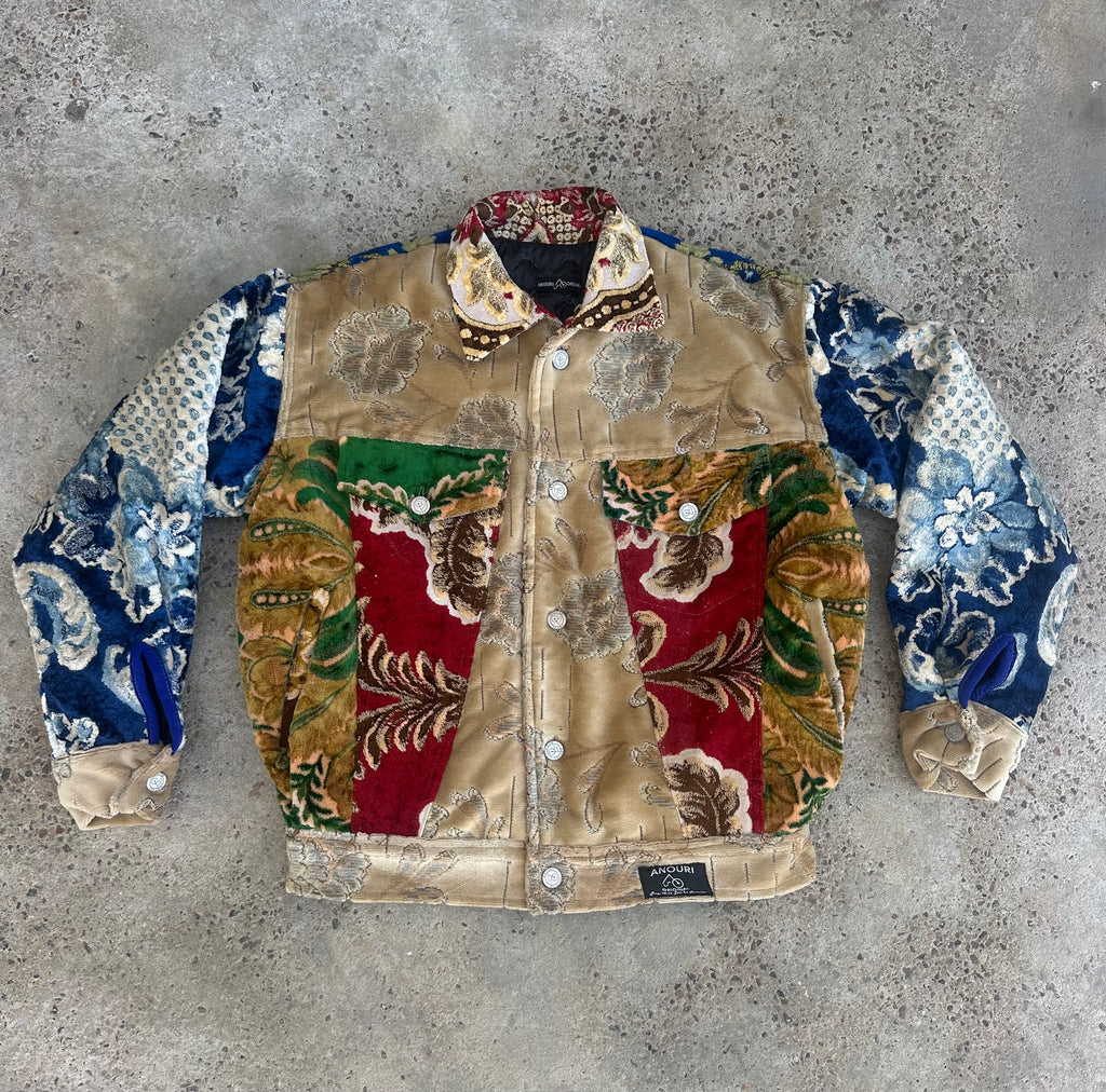 Moroccan hand made Patchwork with unique design carpet Jacket UNISEX