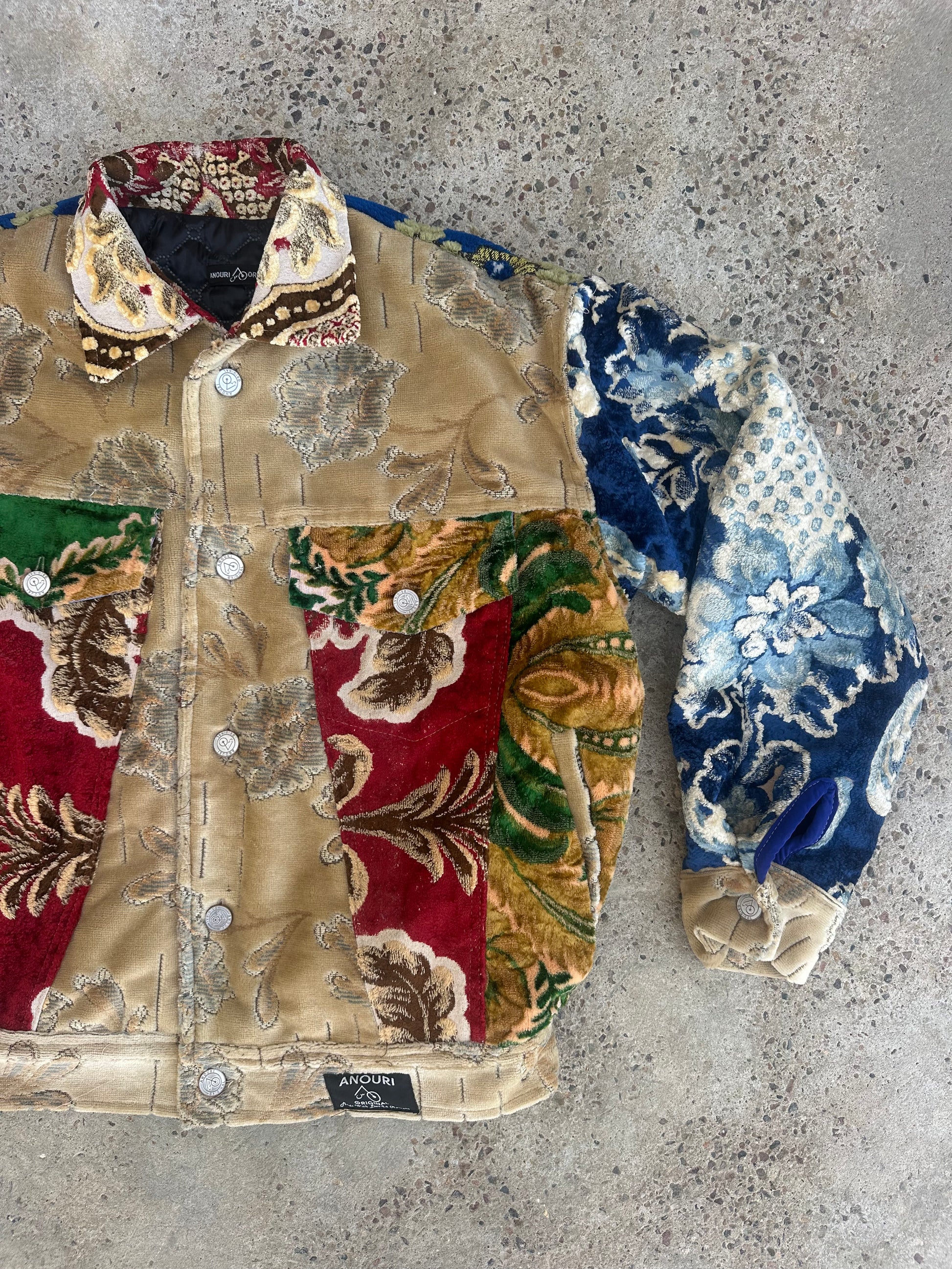 Moroccan hand made Patchwork with unique design carpet Jacket UNISEX
