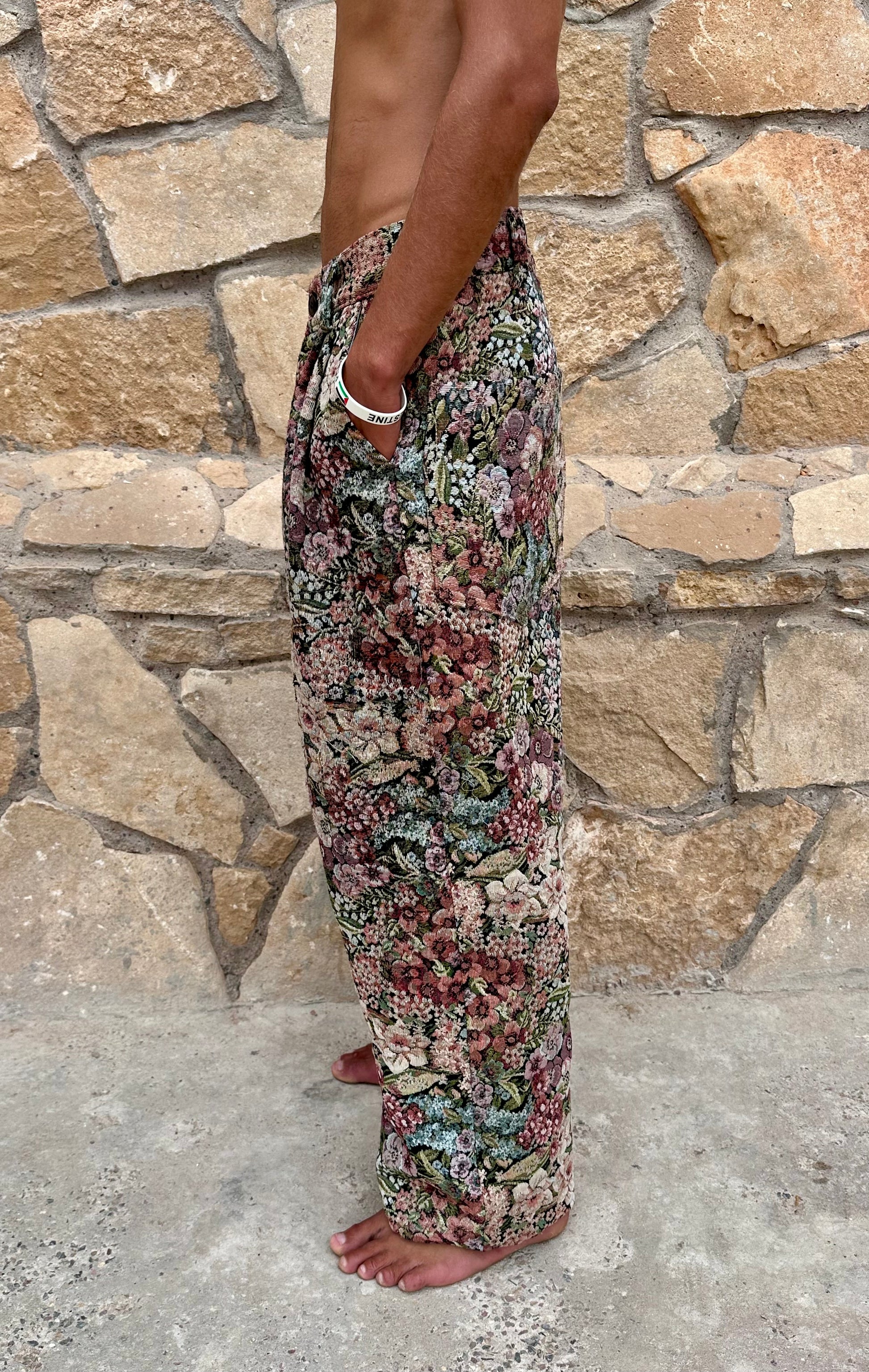 Anouris Original PANT with wide legs Floral print “Carpet” UNISEX