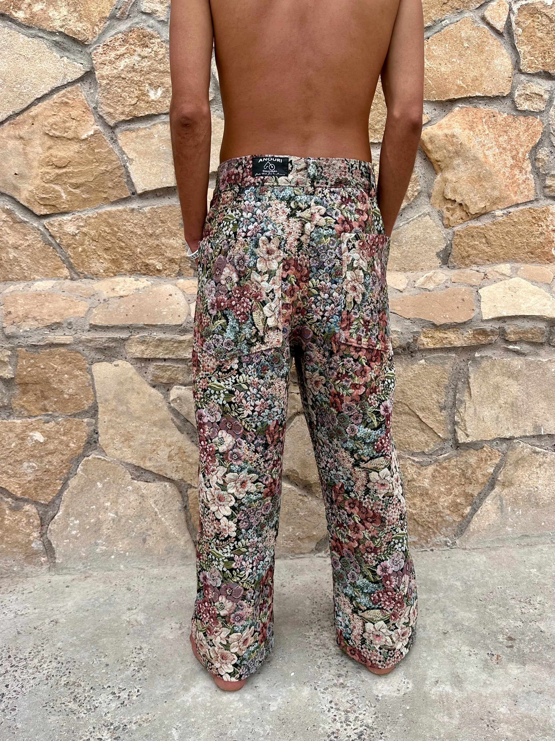 Anouris Original PANT with wide legs Floral print “Carpet” UNISEX