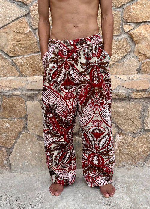 Anouris Original PANT with wide legs Red print “Carpet” UNISEX
