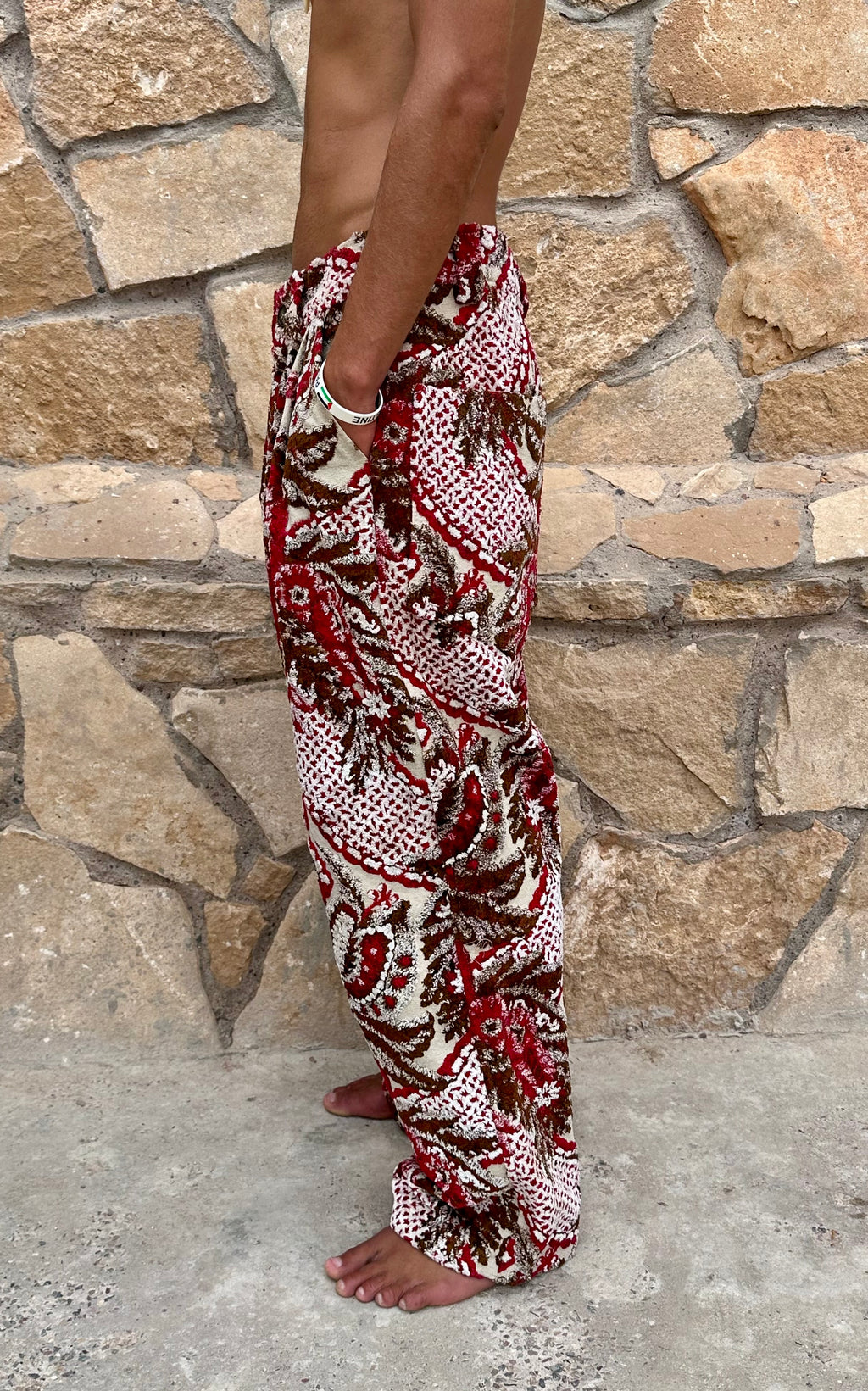 Anouris Original PANT with wide legs Red print “Carpet” UNISEX
