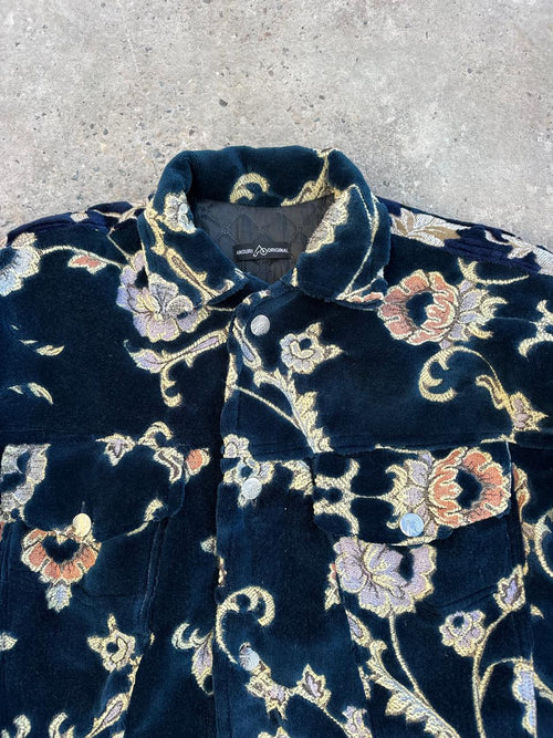 Moroccan hand made Blue carpet Jacket UNISEX