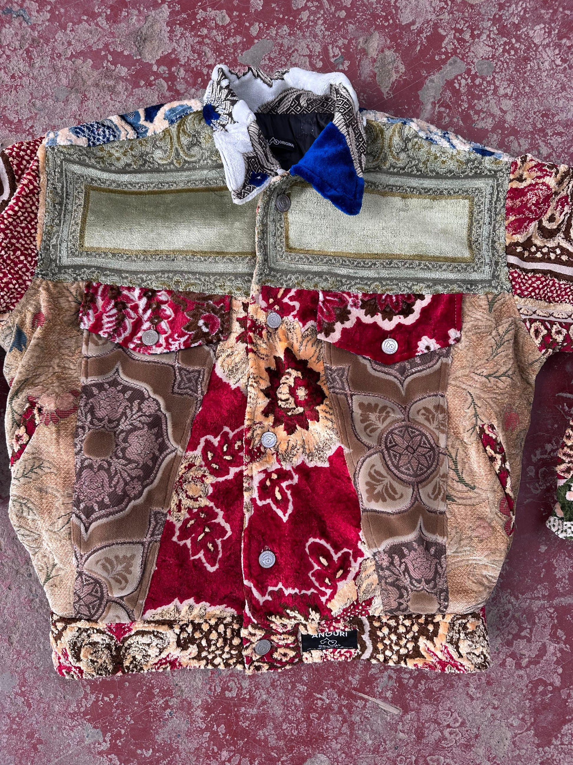 Moroccan hand made patchwork with unique design carpet Jacket UNISEX