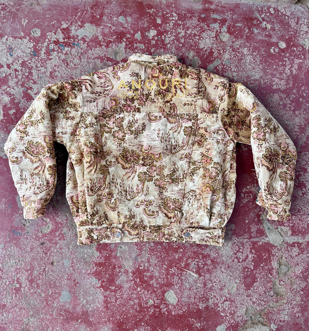 Moroccan hand made yellow with unique design carpet Jacket UNISEX