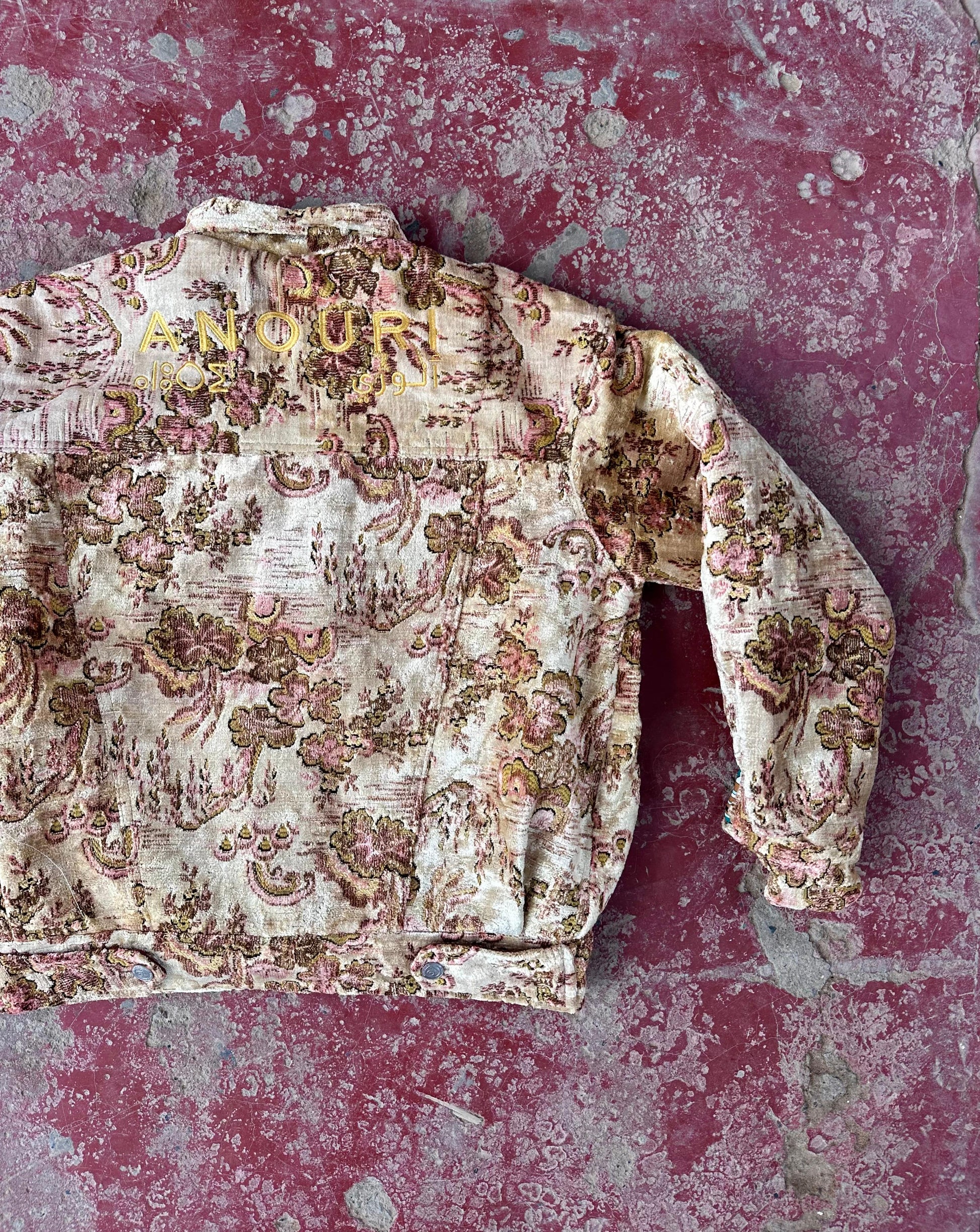 Moroccan hand made yellow with unique design carpet Jacket UNISEX