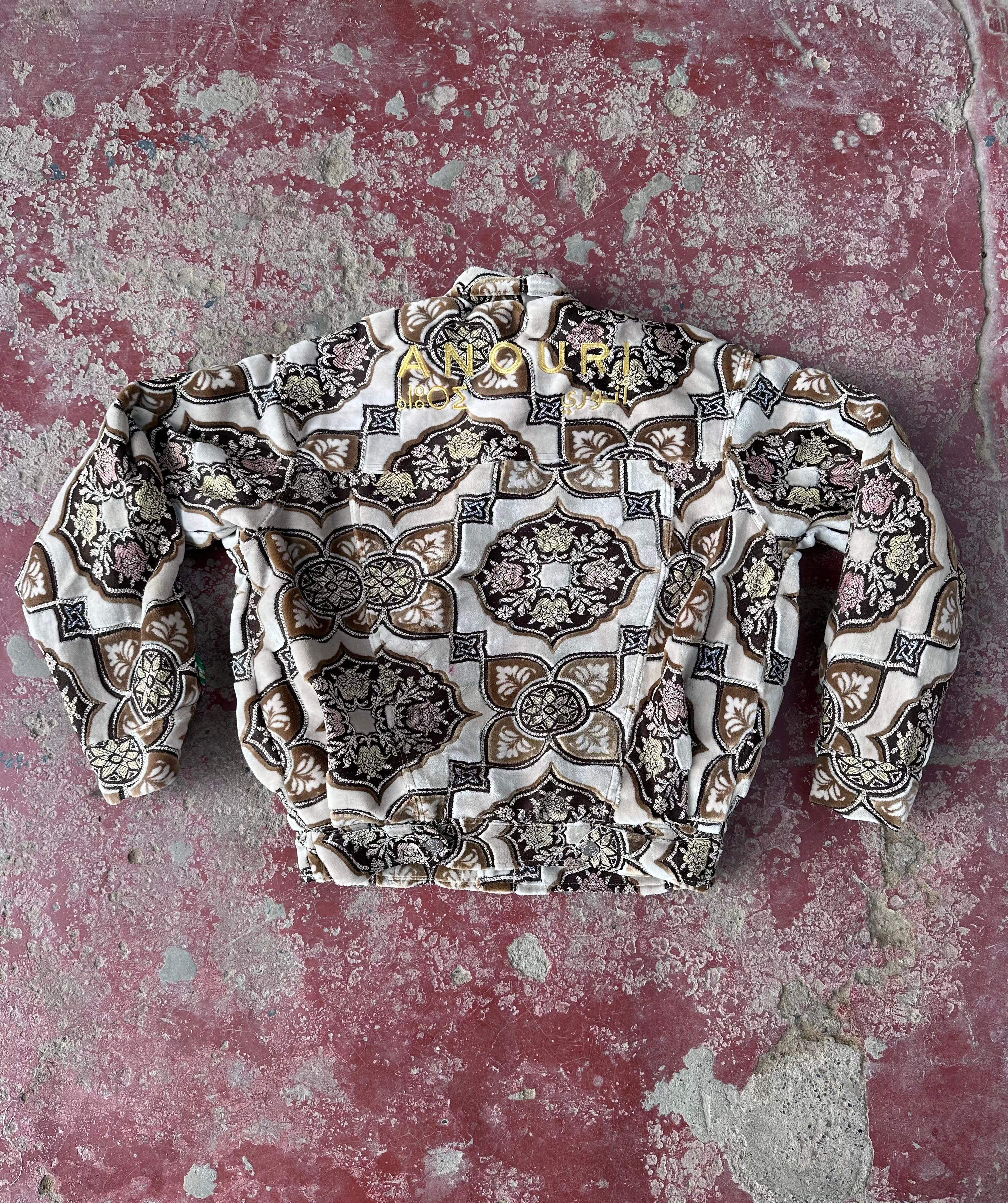 Moroccan hand made brown with unique design carpet Jacket UNISEX