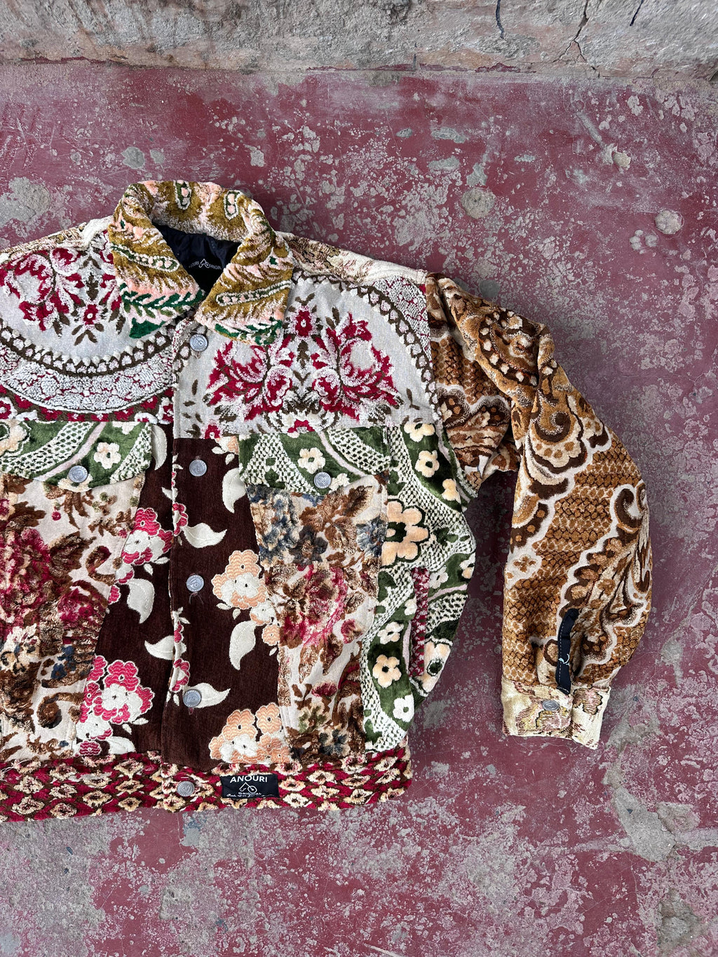 Moroccan hand made patchwork 2 with unique design carpet Jacket UNISEX