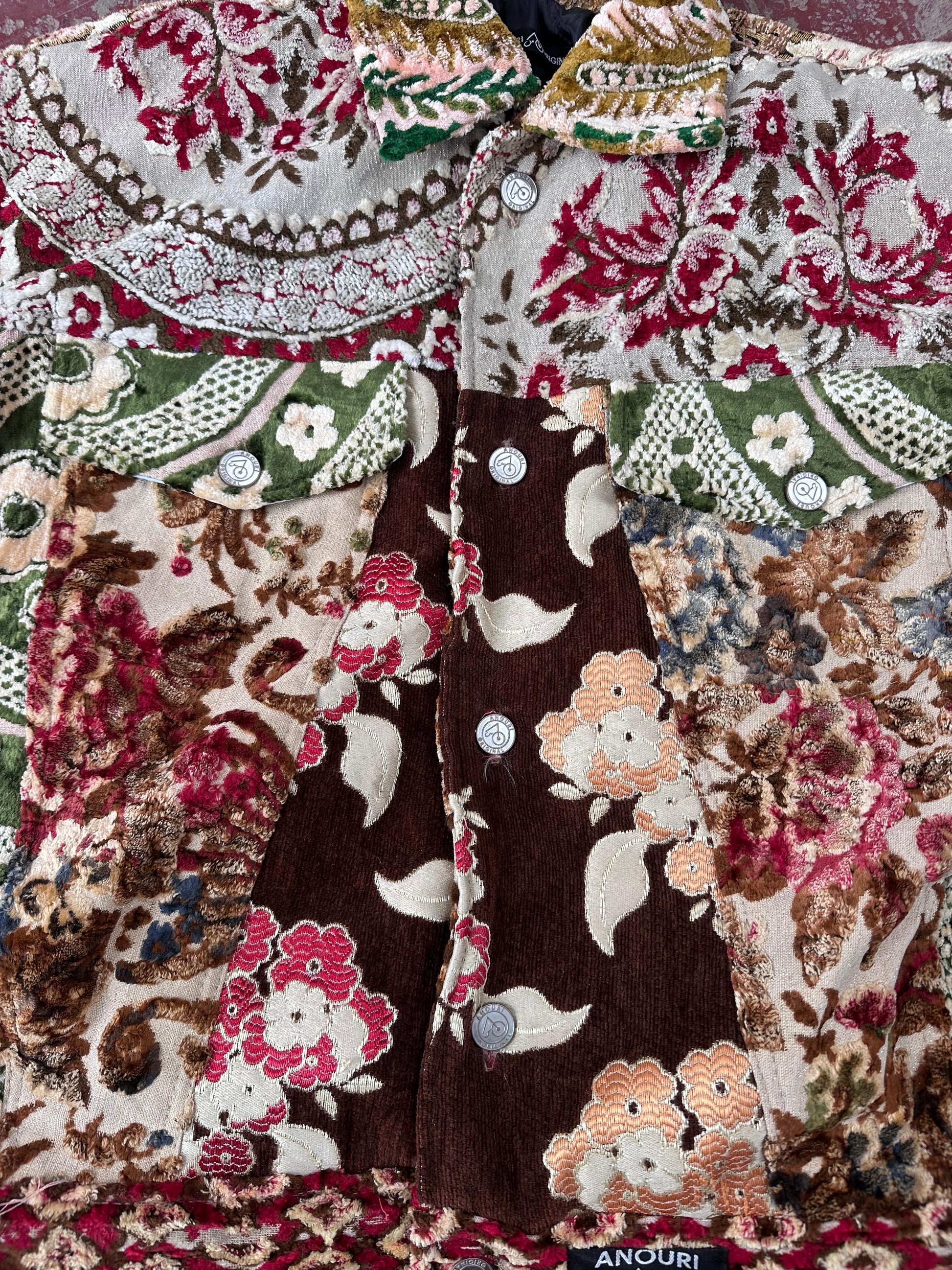 Moroccan hand made patchwork 2 with unique design carpet Jacket UNISEX